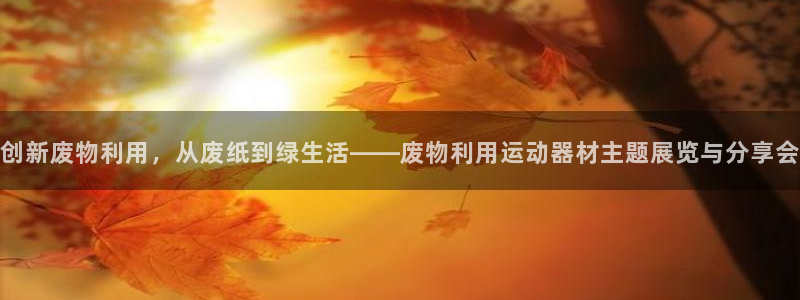意昂4官方：创新废物利用，从废纸到绿生活——废物利用运动器材